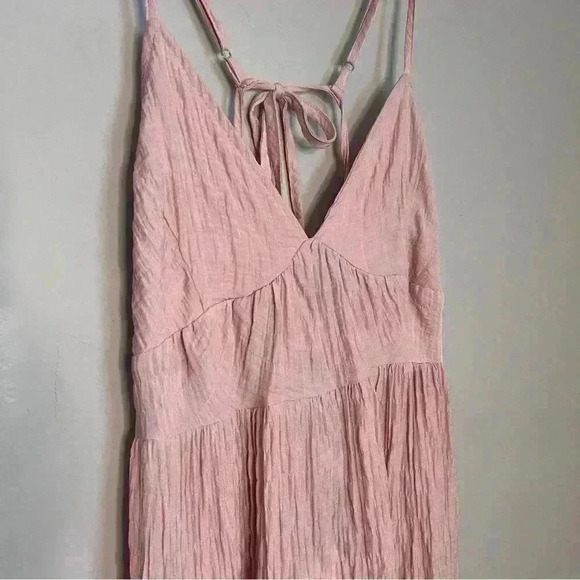 Brave Soul London Sugar Pink Layered Crinkled Mini Dress, Size Small NWT - Picture 4 of 8